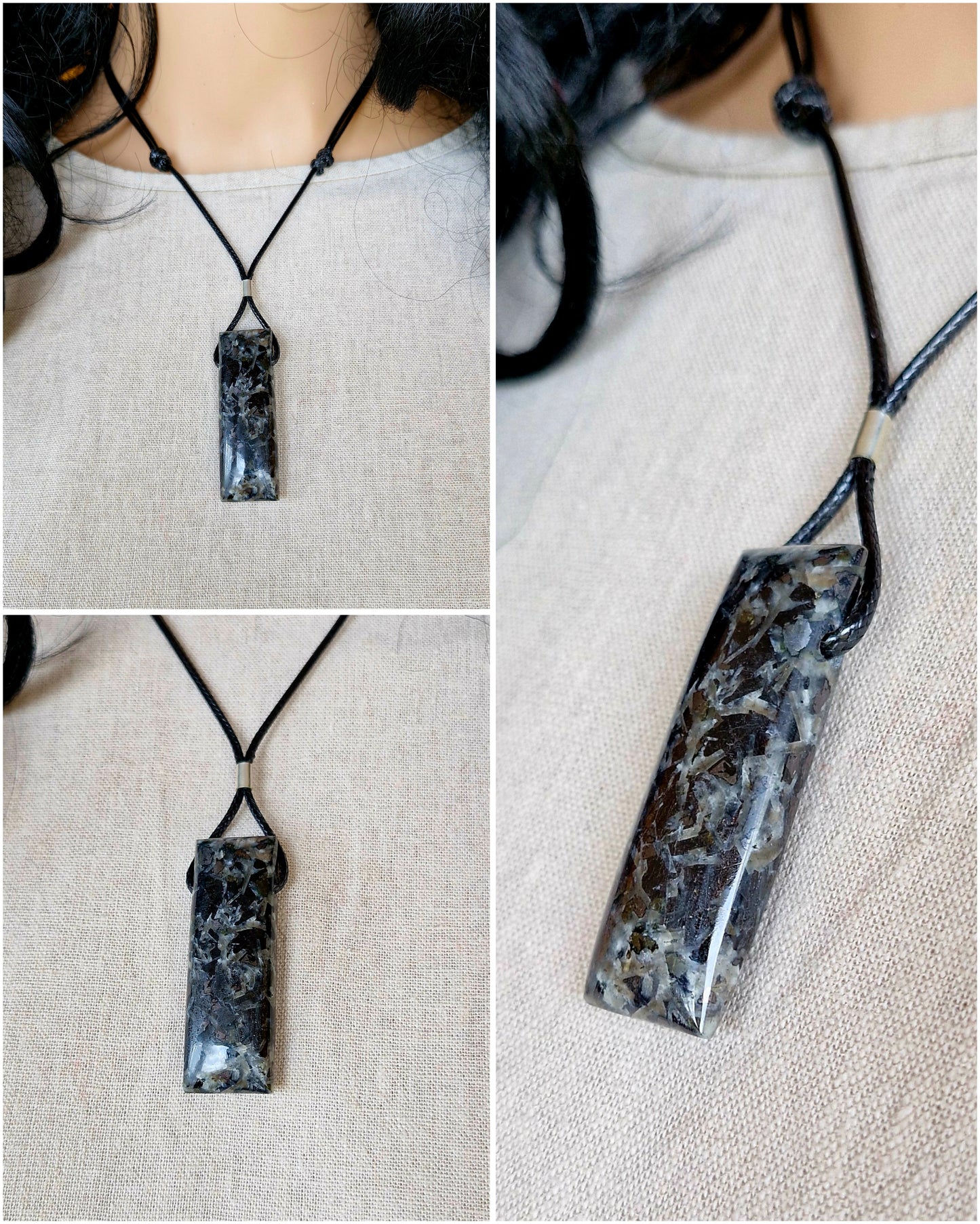 Pendant - merlinite (merlinite)
