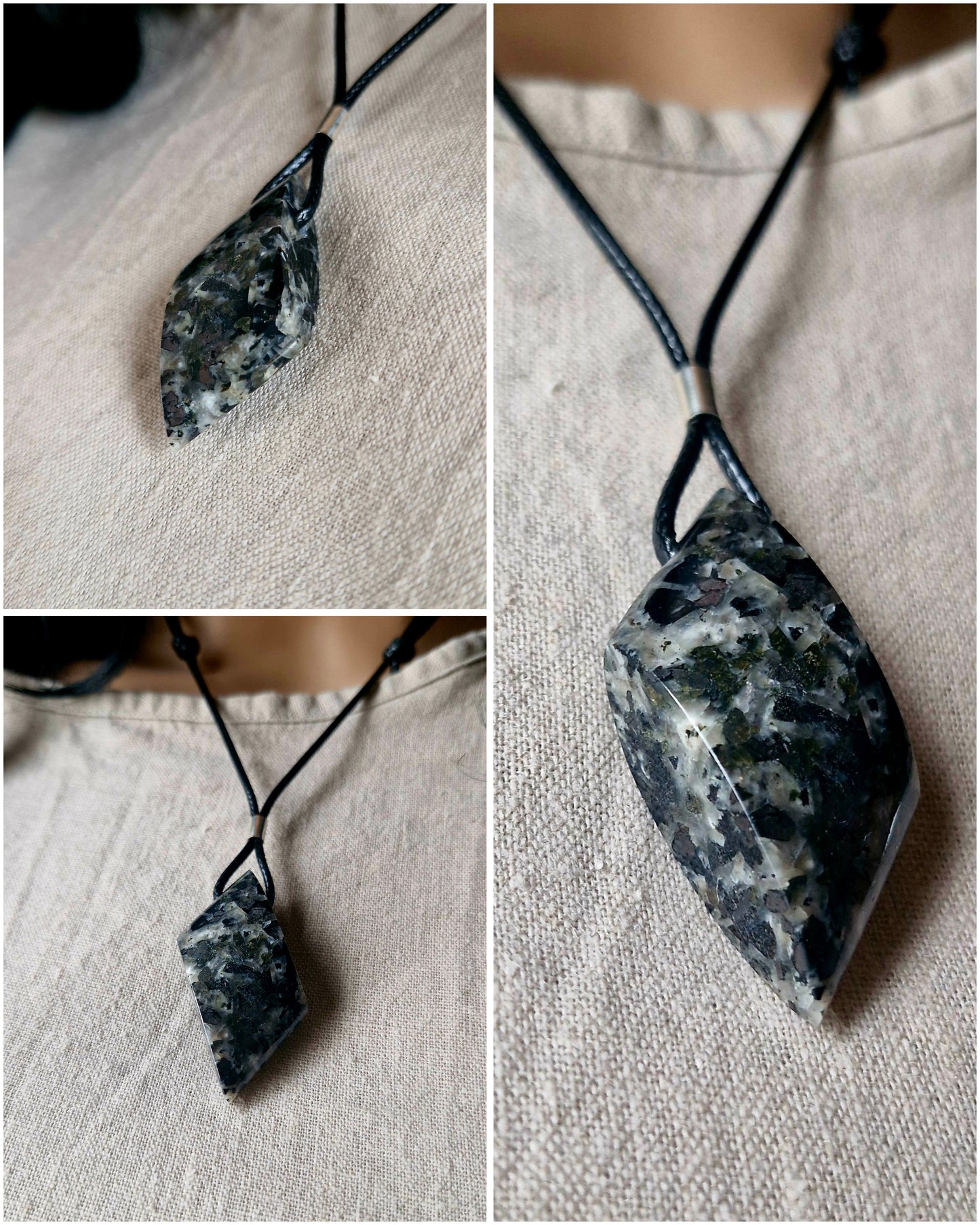 Pendant - merlinite (merlinite)