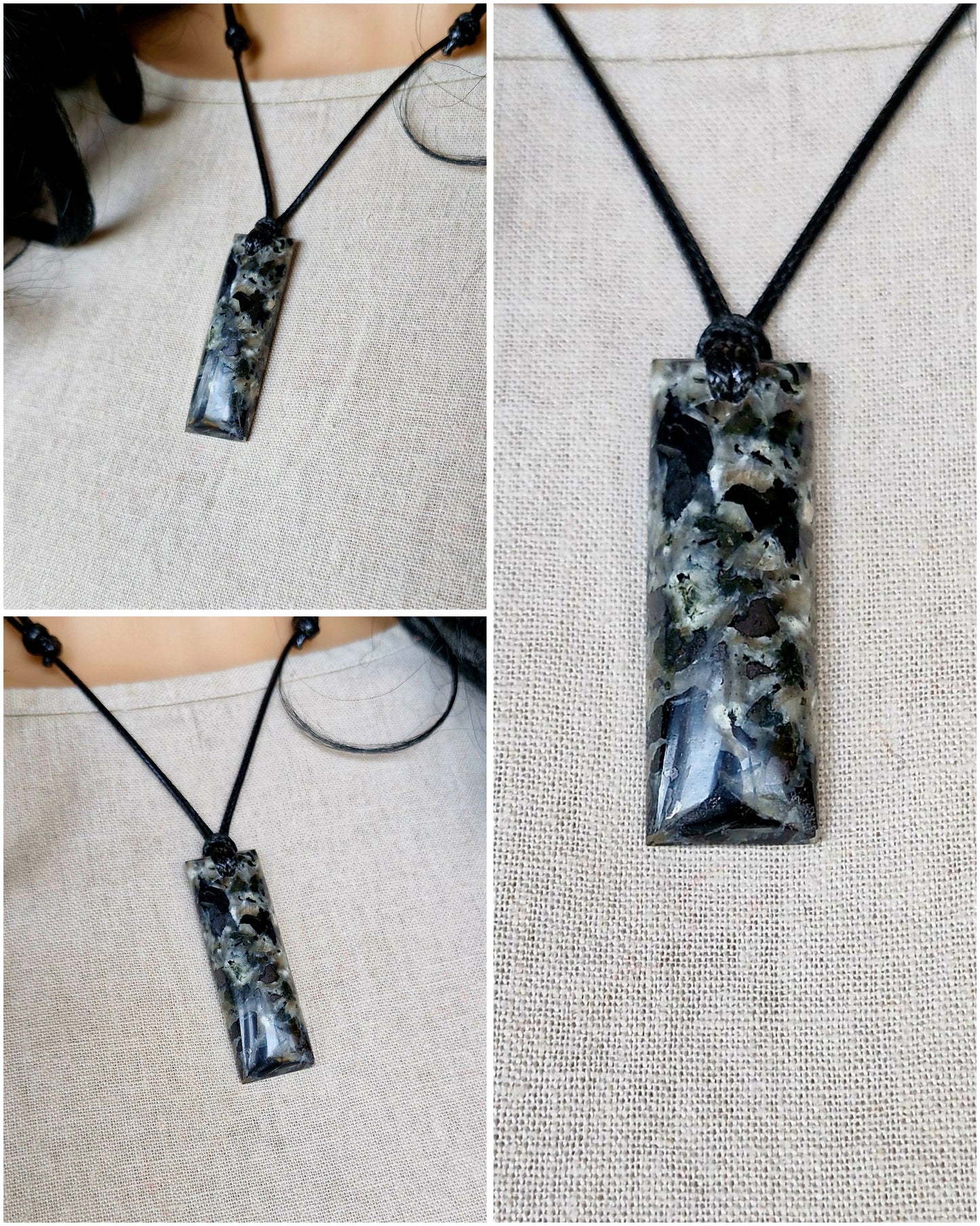 Pendant - merlinite (merlinite)